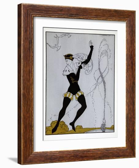 Le Pavillion DArmider from the Series Designs on the Dances of Vaslav Nijinsky-Georges Barbier-Framed Giclee Print