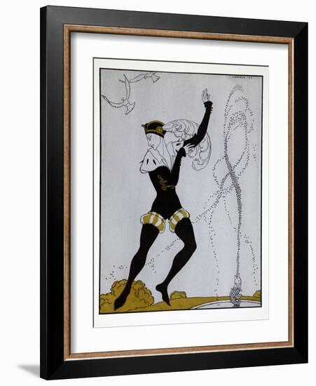 Le Pavillion DArmider from the Series Designs on the Dances of Vaslav Nijinsky-Georges Barbier-Framed Giclee Print