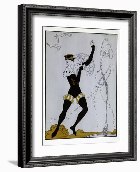 Le Pavillion DArmider from the Series Designs on the Dances of Vaslav Nijinsky-Georges Barbier-Framed Giclee Print