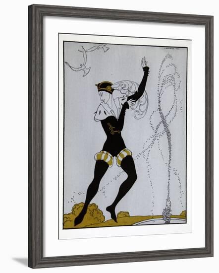 Le Pavillion DArmider from the Series Designs on the Dances of Vaslav Nijinsky-Georges Barbier-Framed Giclee Print