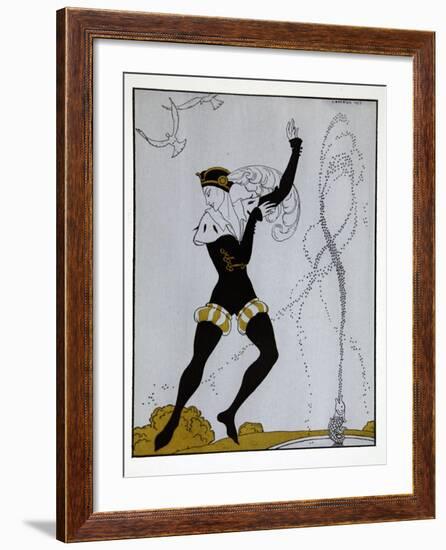 Le Pavillion DArmider from the Series Designs on the Dances of Vaslav Nijinsky-Georges Barbier-Framed Giclee Print