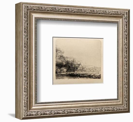 Le Paysage a la Vache qui sa Breuve (B237)-Amand Durand-Framed Collectable Print