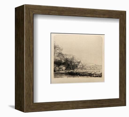 Le Paysage a la Vache qui sa Breuve (B237)-Amand Durand-Framed Collectable Print