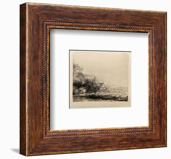 Le Paysage a la Vache qui sa Breuve (B237)-Amand Durand-Framed Collectable Print