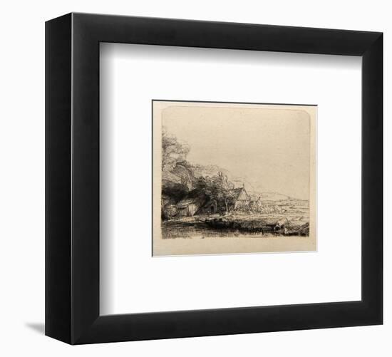 Le Paysage a la Vache qui sa Breuve (B237)-Amand Durand-Framed Collectable Print