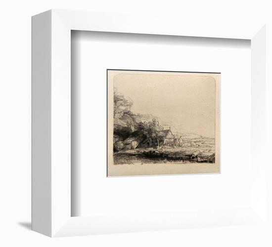 Le Paysage a la Vache qui sa Breuve (B237)-Amand Durand-Framed Collectable Print