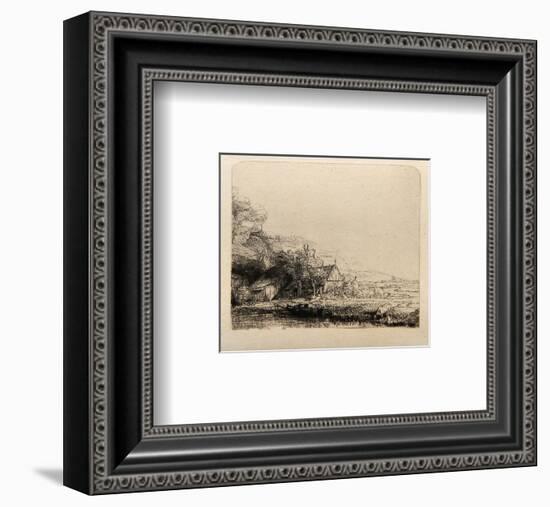 Le Paysage a la Vache qui sa Breuve (B237)-Amand Durand-Framed Collectable Print