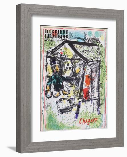 Le Peintre Devant le Village-Marc Chagall-Framed Premium Edition