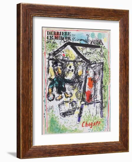 Le Peintre Devant le Village-Marc Chagall-Framed Premium Edition