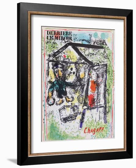 Le Peintre Devant le Village-Marc Chagall-Framed Premium Edition