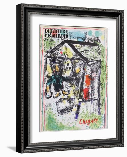 Le Peintre Devant le Village-Marc Chagall-Framed Premium Edition