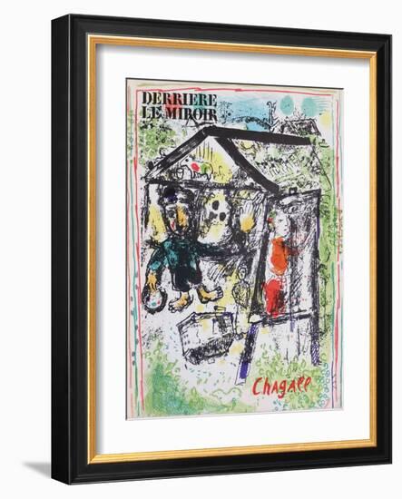 Le Peintre Devant le Village-Marc Chagall-Framed Premium Edition