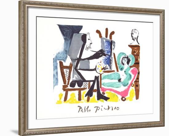 Le Peintre et Son Modele-Pablo Picasso-Framed Collectable Print