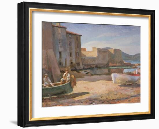 Le Petit Port, St Tropez, 1922 (Oil on Panel)-Roger Eliot Fry-Framed Giclee Print