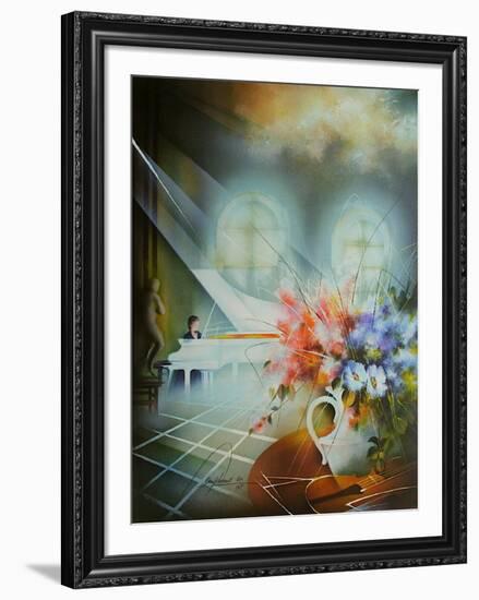 Le piano blanc-Raymond Poulet-Framed Limited Edition