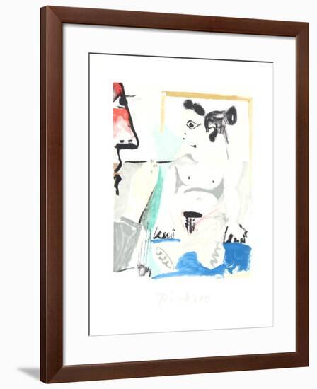 Le Pientre et Son Modele-Pablo Picasso-Framed Collectable Print