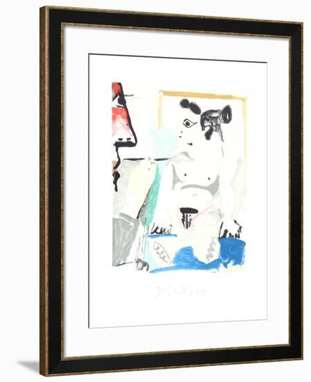 Le Pientre et Son Modele-Pablo Picasso-Framed Collectable Print