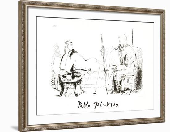 Le Pientre et Son Modele-Pablo Picasso-Framed Collectable Print