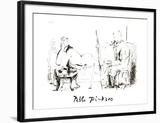 Le Pientre et Son Modele-Pablo Picasso-Framed Collectable Print