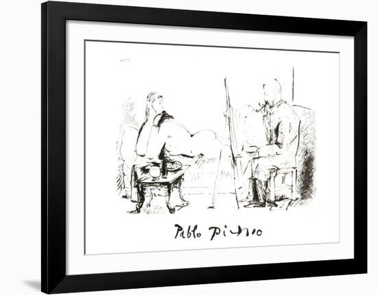 Le Pientre et Son Modele-Pablo Picasso-Framed Collectable Print