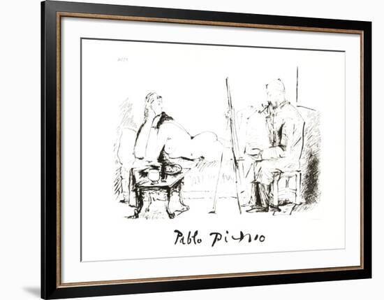 Le Pientre et Son Modele-Pablo Picasso-Framed Collectable Print