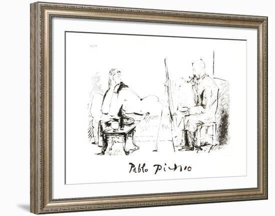 Le Pientre et Son Modele-Pablo Picasso-Framed Collectable Print