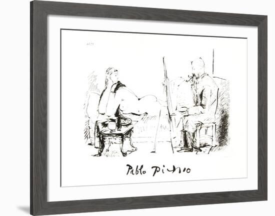 Le Pientre et Son Modele-Pablo Picasso-Framed Collectable Print