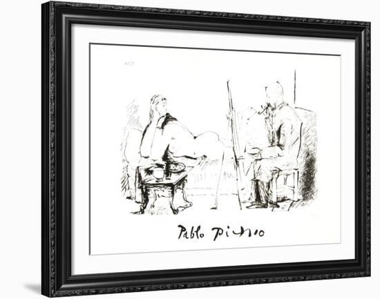 Le Pientre et Son Modele-Pablo Picasso-Framed Collectable Print