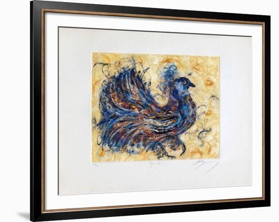 Le pigeon-paon-Jean-marie Guiny-Framed Limited Edition