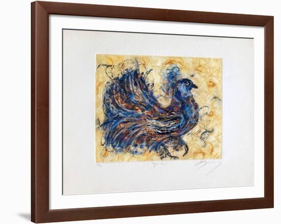 Le pigeon-paon-Jean-marie Guiny-Framed Limited Edition