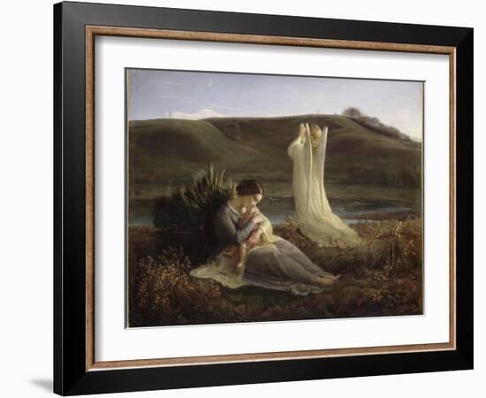 Le Poème de l'âme. L'Ange et la mère-Louis Janmot-Framed Giclee Print