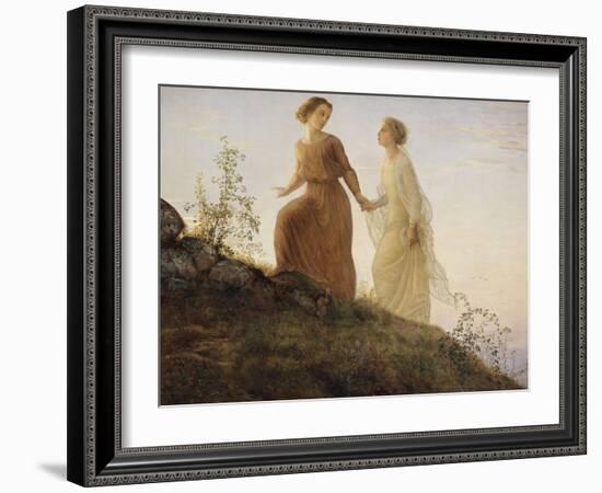 Le Poème de l'âme. Sur la montagne-Louis Janmot-Framed Giclee Print