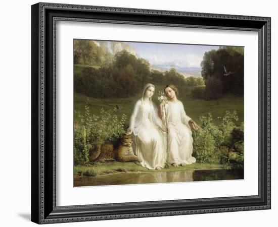 Le Poème de l'âme. Virginitas-Louis Janmot-Framed Giclee Print