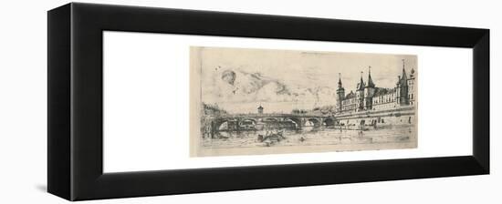 'Le Pont-Au-Change (2nd State, 6 1/8 x 13 1/16 Inches)', 1854, (1927)-Charles Meryon-Framed Premier Image Canvas