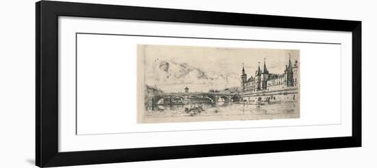 'Le Pont-Au-Change (2nd State, 6 1/8 x 13 1/16 Inches)', 1854, (1927)-Charles Meryon-Framed Giclee Print