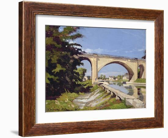 Le Pont Canal a Briare, 1888-Henri-Joseph Harpignies-Framed Giclee Print