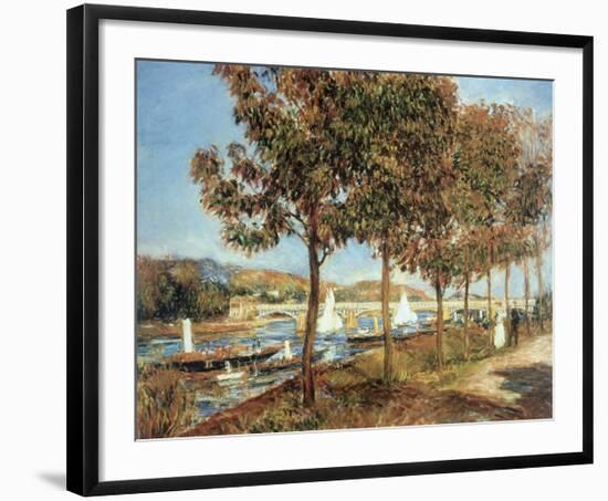 Le Pont d'Argenteuil en Automne-Pierre-Auguste Renoir-Framed Premium Giclee Print