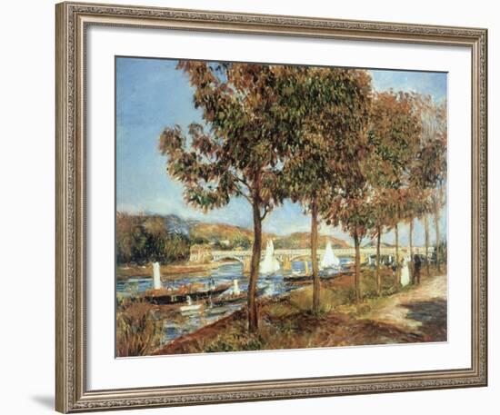 Le Pont d'Argenteuil en Automne-Pierre-Auguste Renoir-Framed Premium Giclee Print