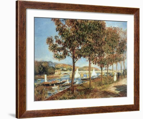Le Pont d'Argenteuil en Automne-Pierre-Auguste Renoir-Framed Premium Giclee Print