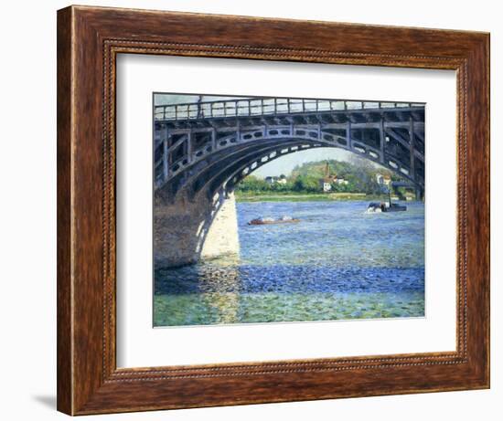 Le Pont D'Argenteuil Et La Seine, Ca. 1883-Gustave Caillebotte-Framed Giclee Print