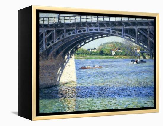 Le Pont D'Argenteuil Et La Seine, Ca. 1883-Gustave Caillebotte-Framed Premier Image Canvas