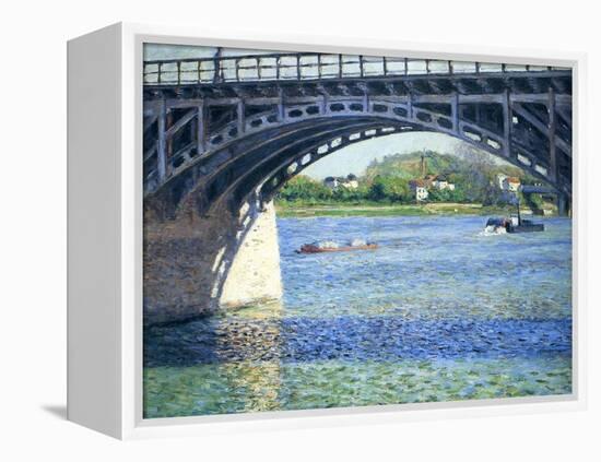 Le Pont D'Argenteuil Et La Seine, Ca. 1883-Gustave Caillebotte-Framed Premier Image Canvas