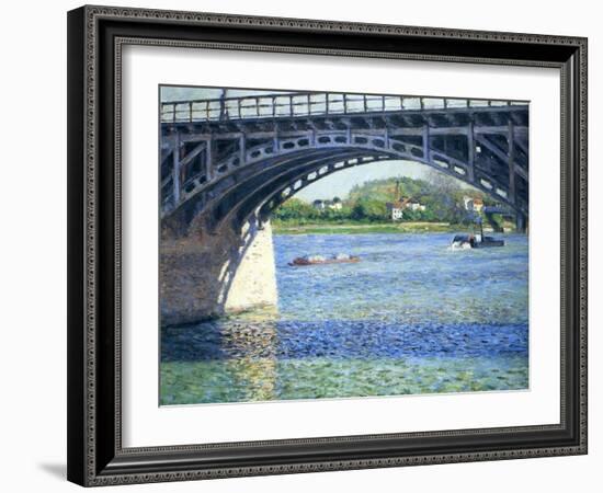 Le Pont D'Argenteuil Et La Seine, Ca. 1883-Gustave Caillebotte-Framed Giclee Print