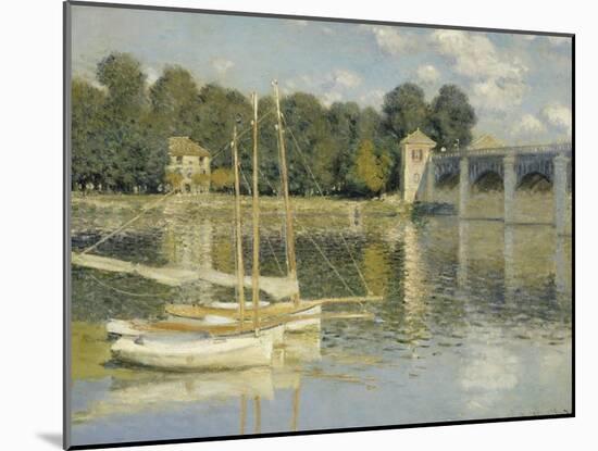 Le pont d'Argenteuil-Claude Monet-Mounted Giclee Print