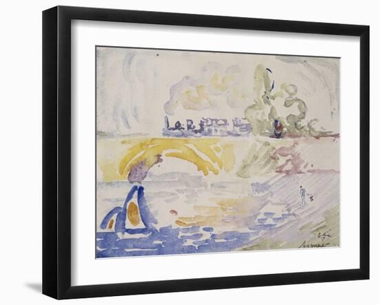 Le Pont d'Asnières-Paul Signac-Framed Giclee Print