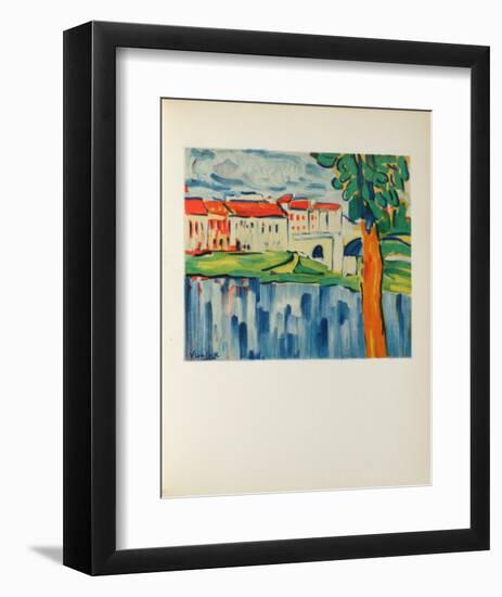 Le Pont de Chatou, 1906-Maurice De Vlaminck-Framed Collectable Print