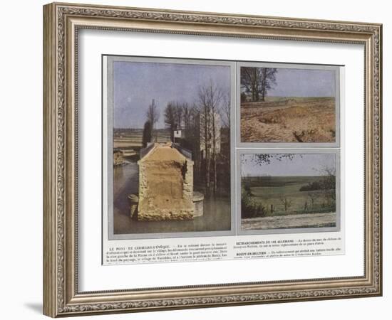 Le Pont De Germigny-L'Eveque, Retranchements Du 105 Allemand, Rozoy-En-Multien-Jules Gervais-Courtellemont-Framed Photographic Print