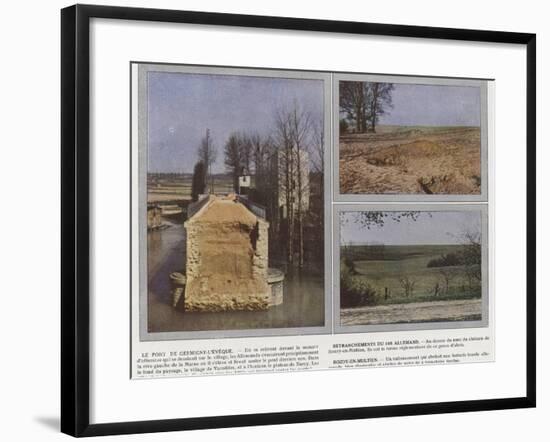 Le Pont De Germigny-L'Eveque, Retranchements Du 105 Allemand, Rozoy-En-Multien-Jules Gervais-Courtellemont-Framed Photographic Print