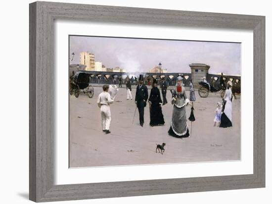 Le Pont de l'Europe. Ca. 1875-Jean Béraud-Framed Giclee Print