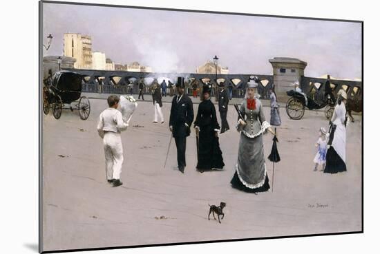 Le Pont de l'Europe. Ca. 1875-Jean Béraud-Mounted Giclee Print